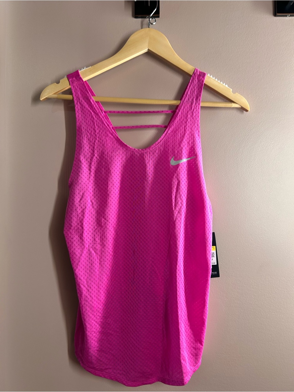 Nike Hot Pink Mesh Athletic Tank